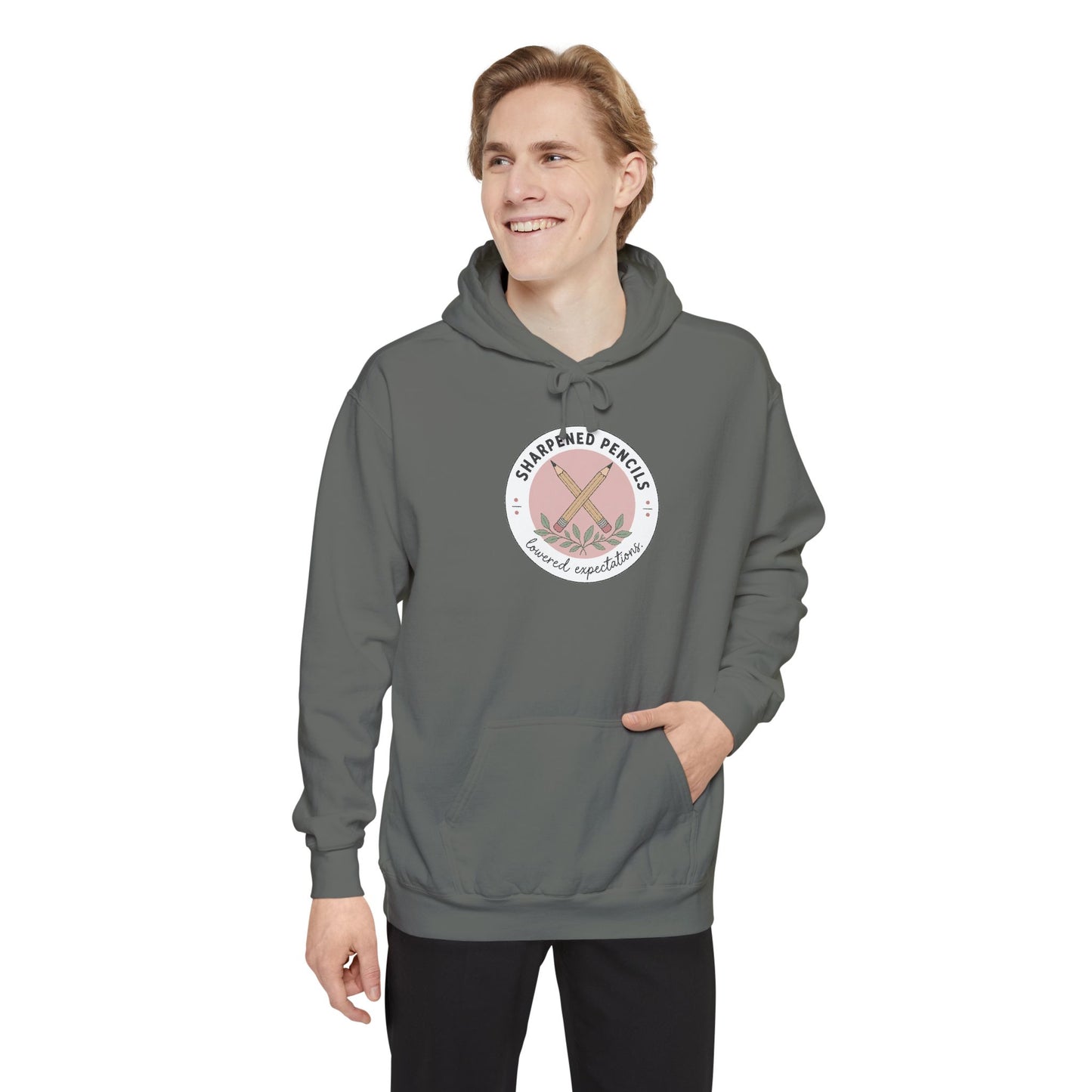 Sharpened Pencils, Lowered Expectations — Garment-Dyed Hoodie